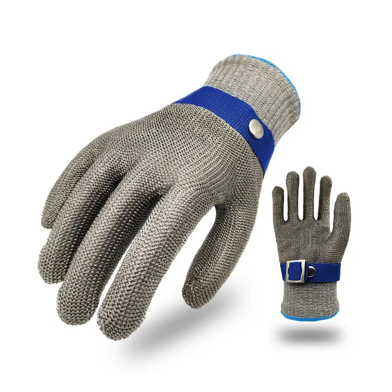 

Stainless Steel Grade 5 Anti-cut Wear-resistant Slaughter Gardening Hand Protection Labor Insurance Steel Wire Gloves 1pcs