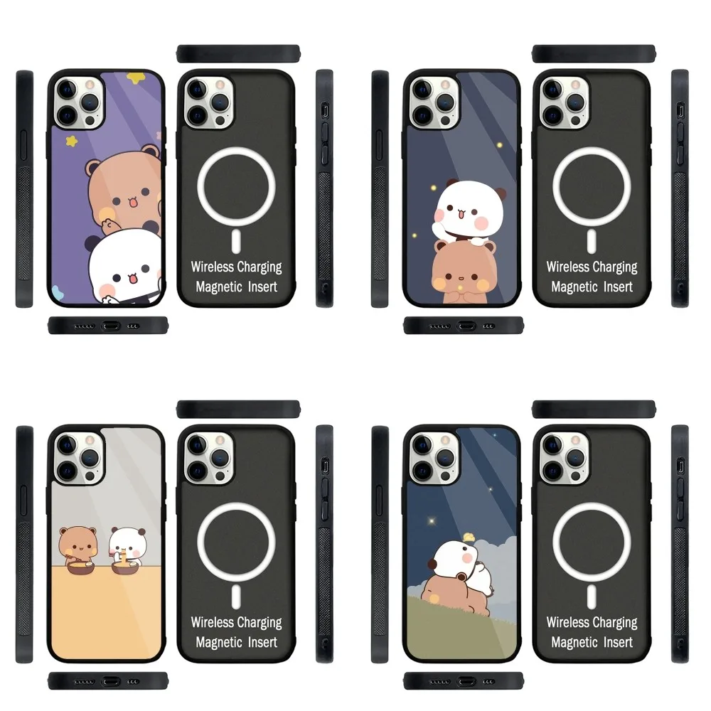 Cute Cartoon BUBU D-DUDU Phone Case Strong Magnetic For IPhone 15,14,13,Pro,Max,Plus,11,12,Mini For Magsafe Wireless Charging