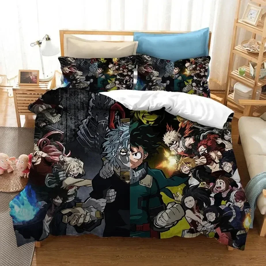 Anime My Hero Academia Shoto Todoroki 3D Duvet Cover Bedding Set Comforter Linen Pillowcases Home Decor Single Double King Queen