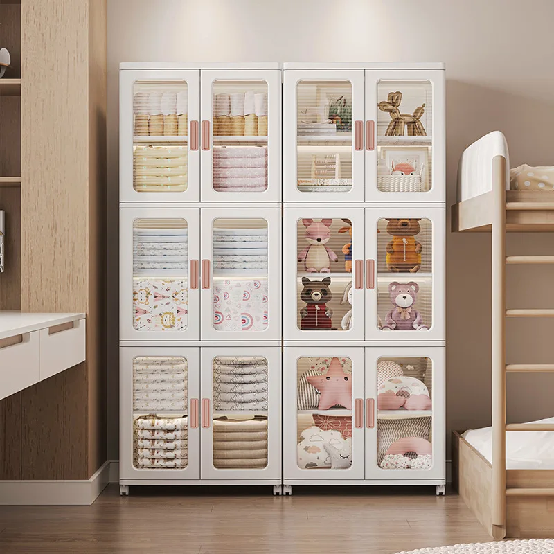 

Foldable Installation-free Storage Cabinet Household Children's Clothes Sundries Locker Toy Finishing Plastic Locker