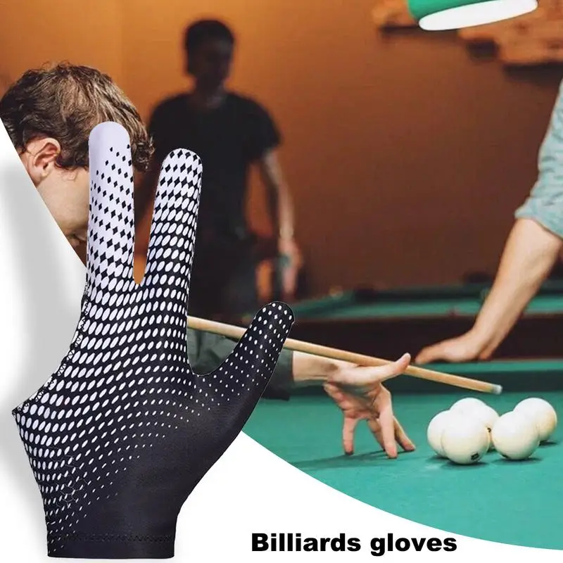 Billiards Gloves Non-Slip 3 Finger Pool Cue Glove Left/Right Hand Billiard Sports Accessories