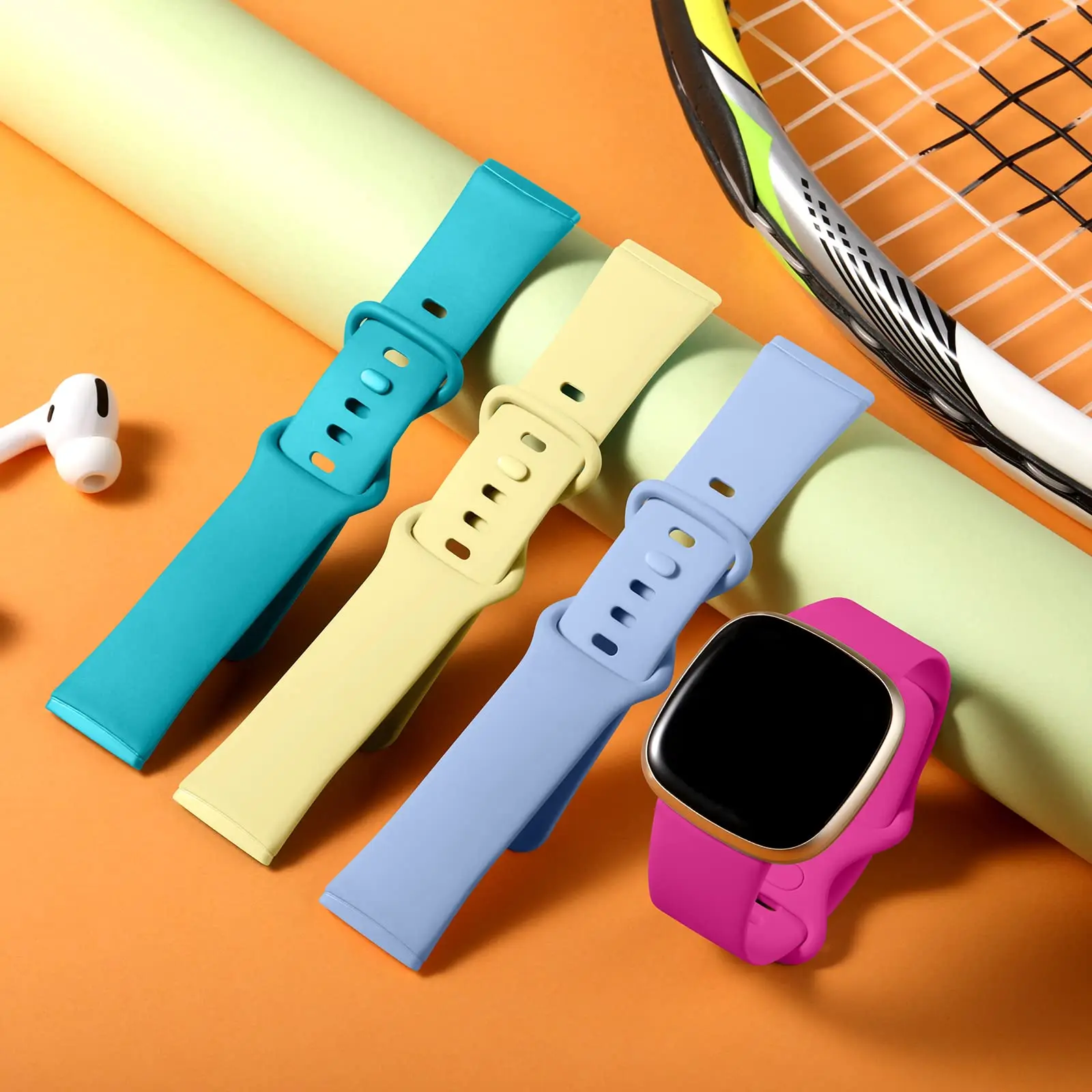 Silicone strap For Fitbit Versa 3 4 Watch Band smartwatch Correa sport Bracelet For Fitbit Sense Versa3 4 Watchband Accessories