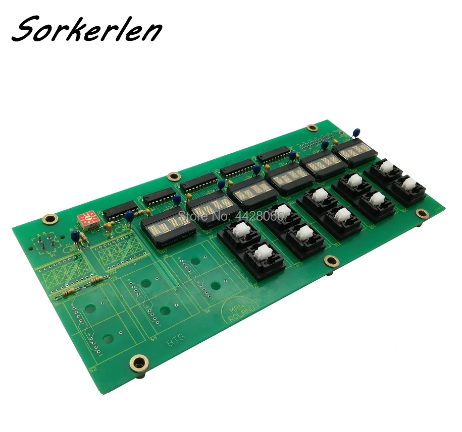 Papan tombol tekan Roland dengan enam tombol, komponen printer Roland