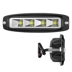 Automobile LED work light Embedded one-shaped work light 4-hole led off-road vehicle spotlight auxiliary light maintenance light
