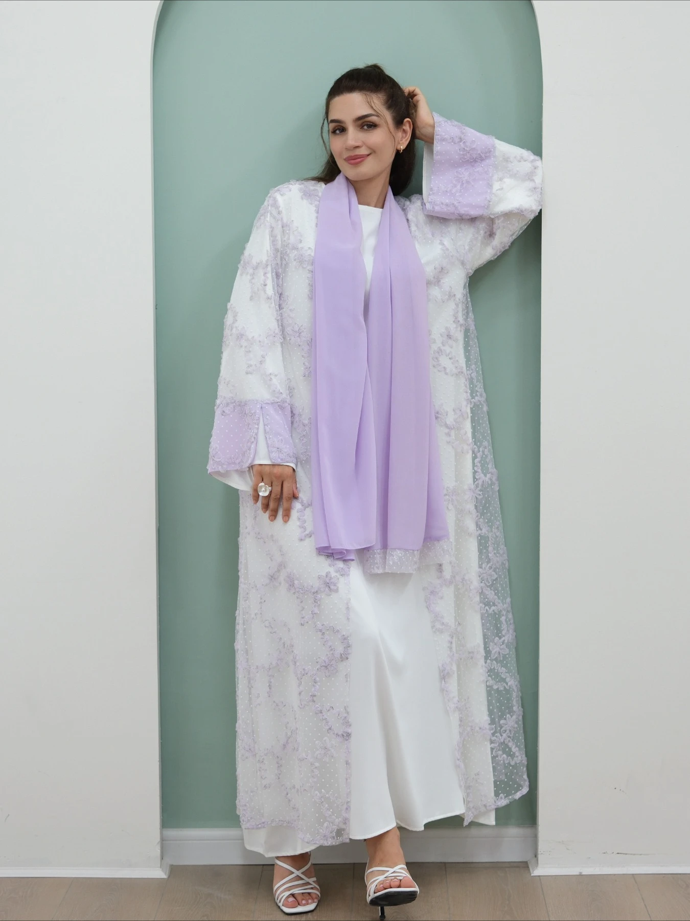 Eid mujeres vestido Abaya musulmán malla flor Jalabiya Ramadán Vestidos Largos Vestidos de fiesta árabe vestido largo Marruecos Dubai Kaftan 2026