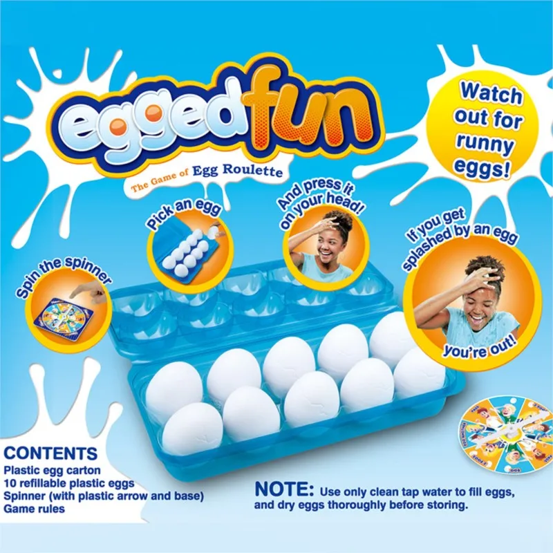Roulette Smash Egg Trick Festival Party Game Prop Water Smash Egg Roulette Game Parent Child Desktop Toy Birthday Gift for Kids