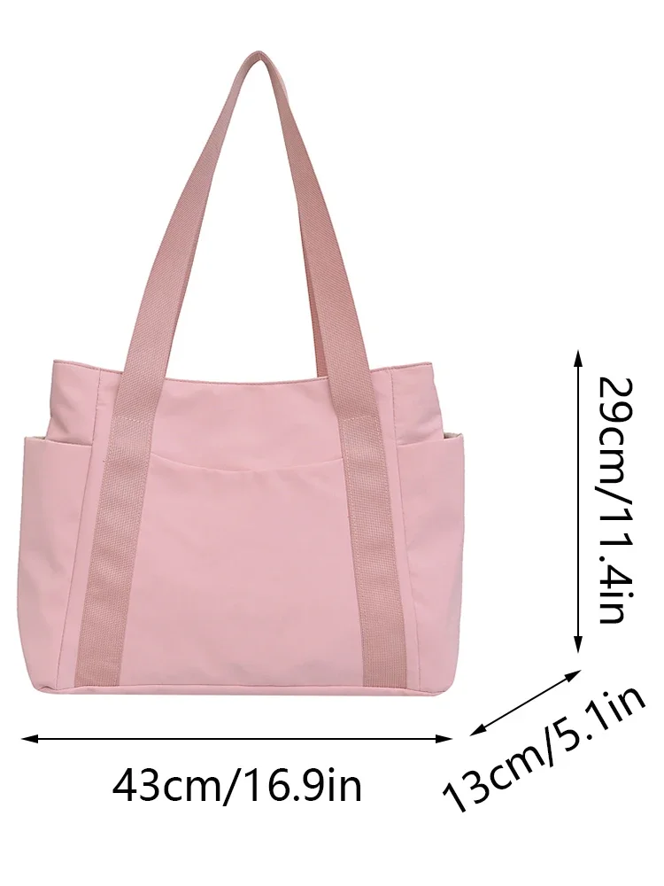 Borsa a tracolla di grande capacità per donna, borsa Casual in Nylon resistente con tasche Multiple, borsa da viaggio leggera