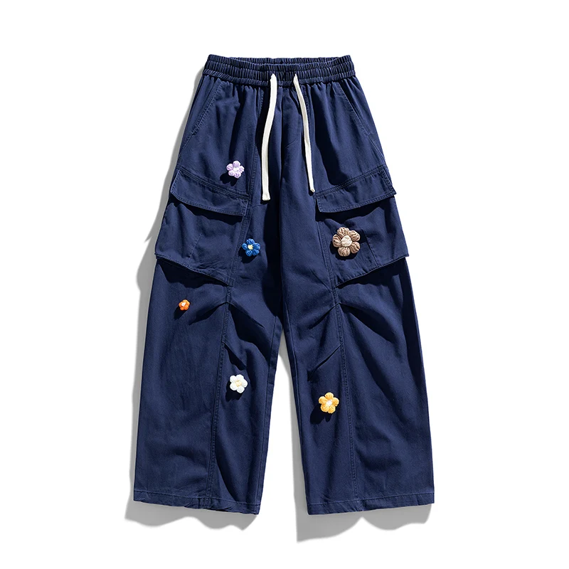 

Workwear Trousers Casual Fashionable Trousers Women Loose Spring Autumn Straight-leg Trouser New Wide-leg Trousers Couple Styles