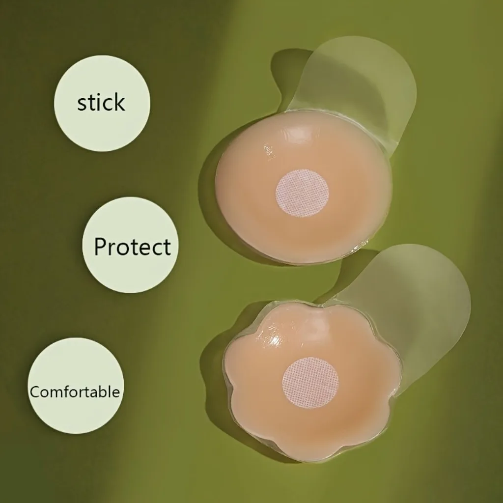 Invisible Bra Washable Reusable Nipple Stickers Waterproof Lift Up Silicone Nipple Cover Strapless Seamless Lingerie Accessories