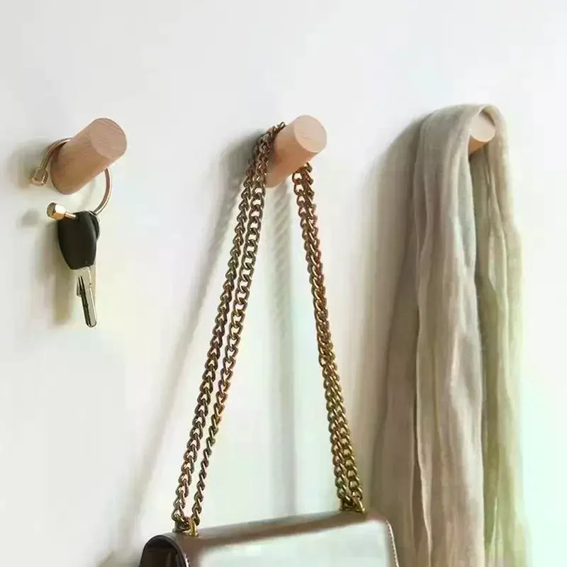 Wand Kleiderbügel Holz Haken Buche Halter Bad Schlüssel Mantel Rack Küche Tür Dekorative Haken Für Home Zubehör Gadgets Organisation