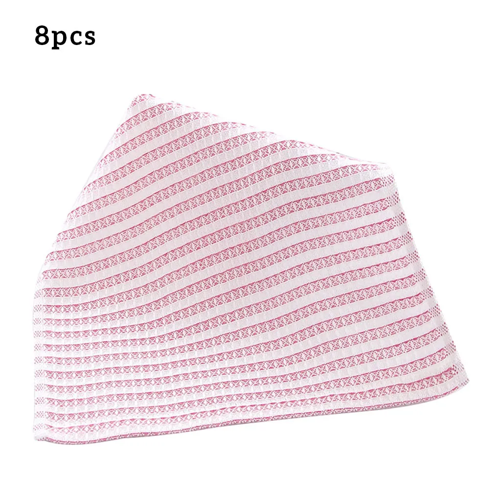 

8pcs Dish Towel Absorbent Drying Tea Cloth Home Cleaning Fabric Cloth Kitchen Supplies, Blue