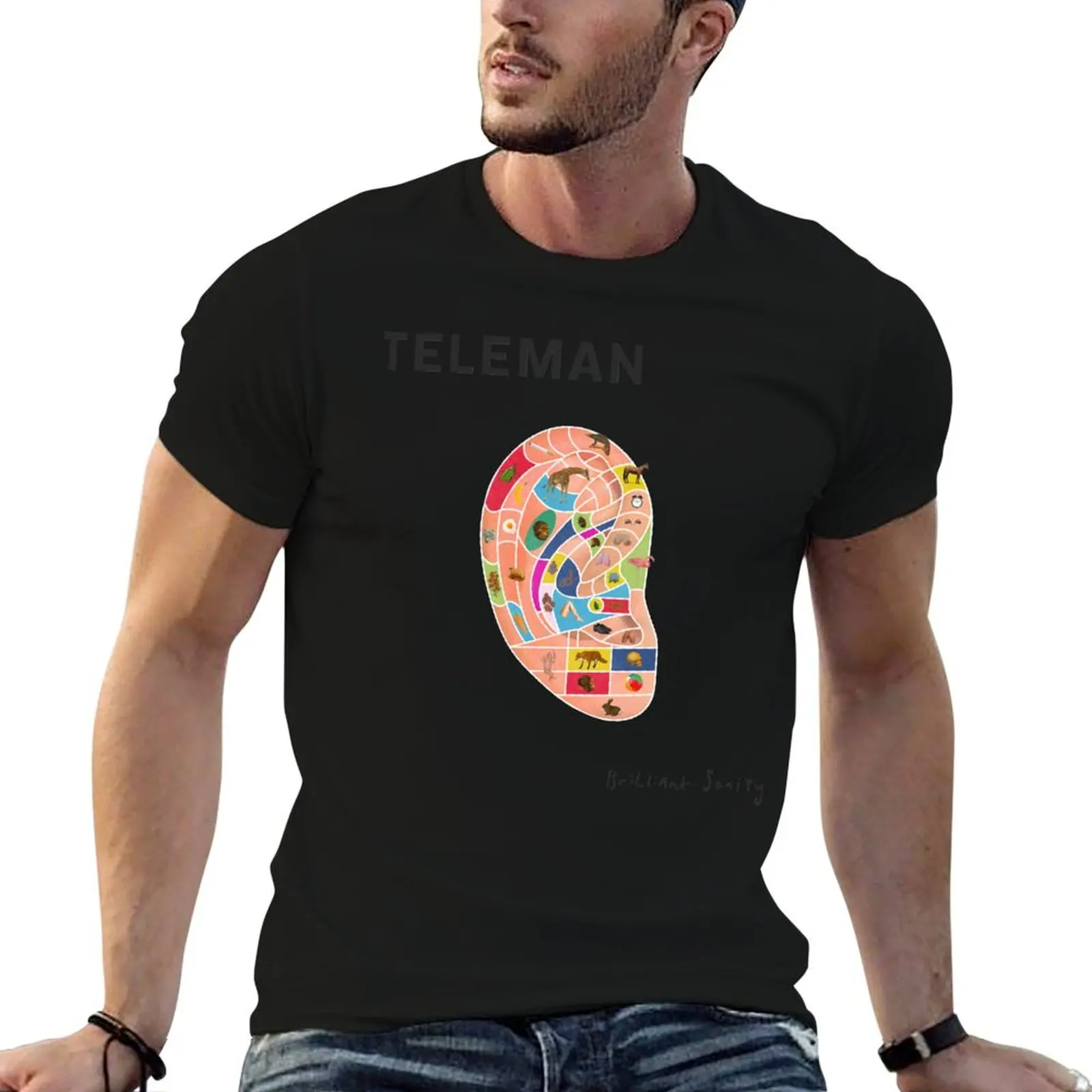 

t T-Shirt Sanity t Royaume-Uni Album 100% Art - casual for man Teleman - shirts shirts Brilliant Pop Indie cotton men
