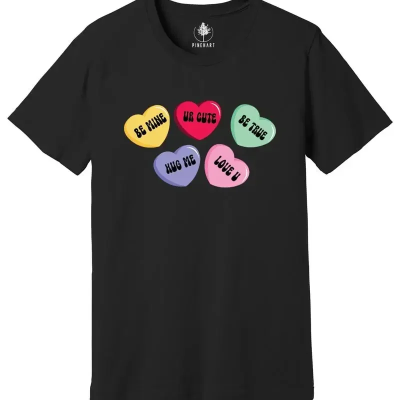 Valentines Day Shirt, Couple Shirt ,Candy Hearts,Be Mine shirt