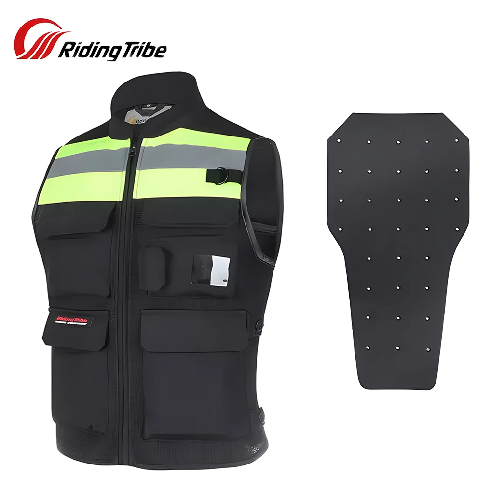 Men\'s Motorcycle Reflective Vest Motocross High Visibility Jackets Waistcoat Motorbike Racing Non-sleeve Touring Clothes