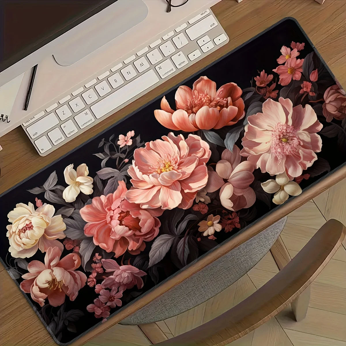 Large expansion Game mouse pad Spring Flowers Non-slip rubber table mat lock edge flower mouse pad Computer esports accessories