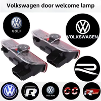 LED Car Door Logo Projector Light Accessories for VW R Golf 5 6 7 GTI GTD GTE Touareg CC Passat B6 B7 B8 B9 C6 C7 C8 Tiguan