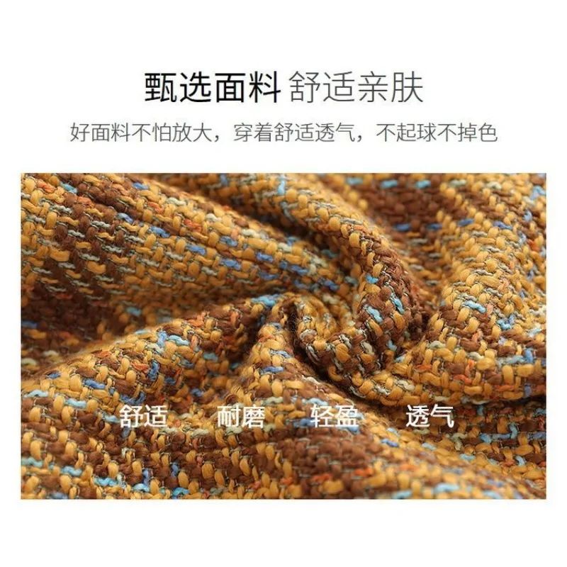 Herfst en winter vest met contrasterende knopen, geruite damesjas met lange mouwen, modieuze elegante top voor woon-werkverkeer