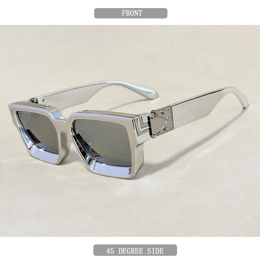 Senior Quadratische Sonnenbrille Herren Vintage Millionaire Sonnenbrille Damen Silber Retro Modebrille Dropshipping Gafas De Sol Hombre – Detail 30