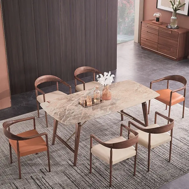 

Dining Table Nordic Solid Wood Dining Tables and Chairs Set