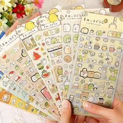 1 Sheet Japanese corner bio plane cartoon stickers hand tent diary decoration bronzing animal watermelon Labels stickers