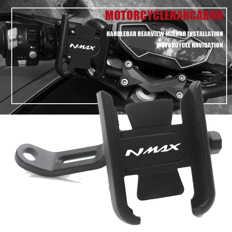 For NMAX N-MAX 155 NMAX125 2015-2020 Motorcycle Handlebar Rearview Mirror Mobile Phone Holder GPS stand bracket