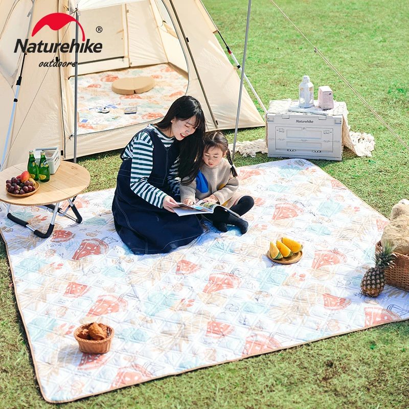 Naturehike Camping Picnic Mat 180x200cm/200x220cm Outdoor Portable Thick Machine Washable Beach Grass Mat Ground Cover