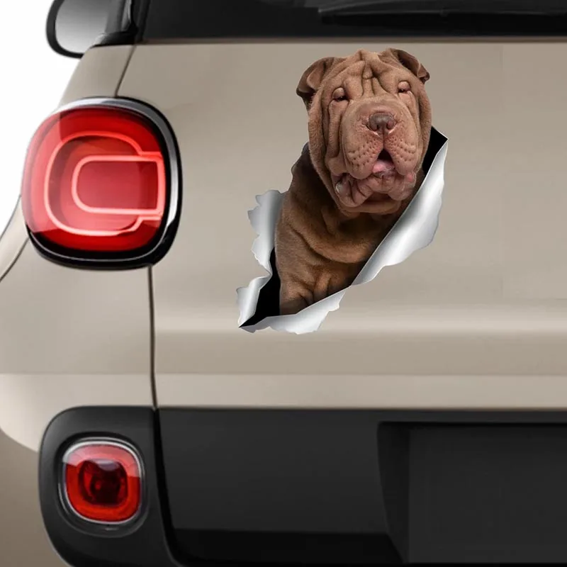 Y492# Car Sticker Shar Pei Dog Pet Animal Waterproof Vinyl Decal Car Accessories Decor Pegatinas Para Coche