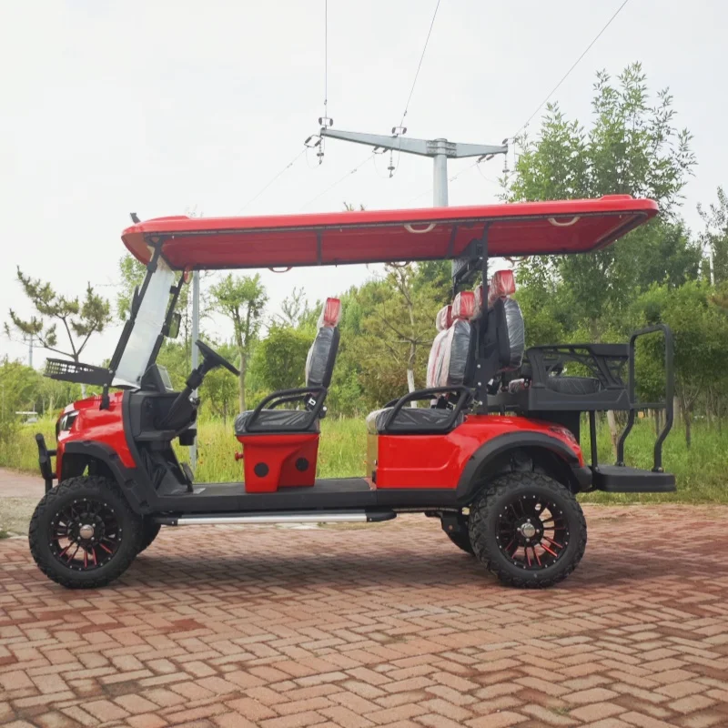 

New Double Swing Arm And Independent Front Suspension High Torque 4+2 6 Seater 5000W 7500W Electric Golf Cart Focus On Comfort