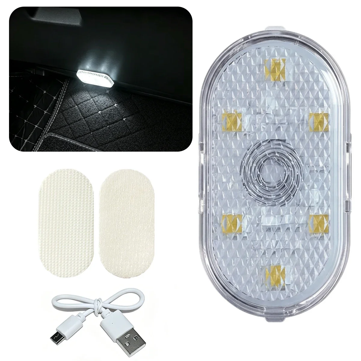 1-4 Stück Touch-Licht für Auto, LED-Licht mit 6 hellen LED-Perlen, Finger-Touch-Sensor, Leselampe, sanfte Beleuchtung für Kofferraum und Motorhaube – Detail 12