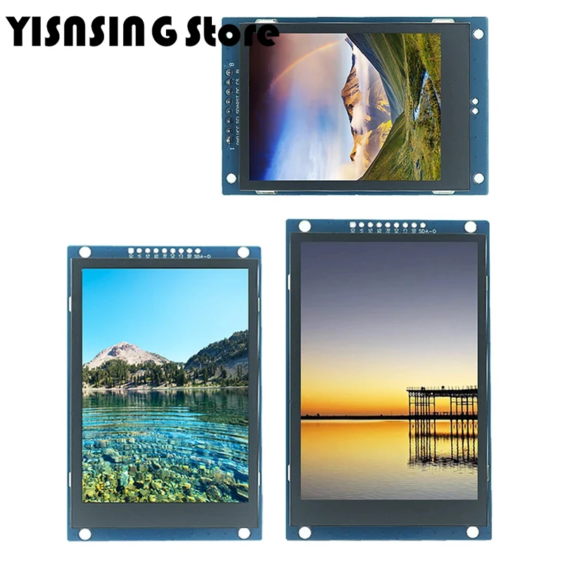 2.4 / 2.8 / 3.5 inch 240x320 320x480 SPI 2.4 TFT serial port module 5V/3.3V PCB adapter st7789v/st7796s LCD display for Arduino