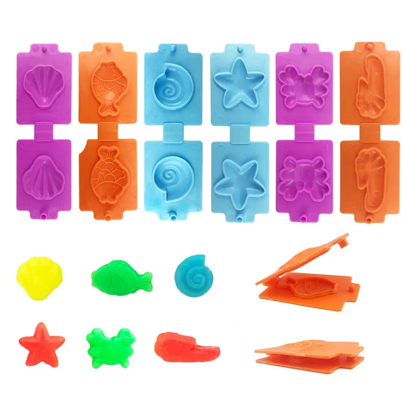 DIY Clay Play Dough Tool 3D Plasticine Mold Modeling Clay Kit Children's Creative Clay Cutter Mold Learning Educational Toys