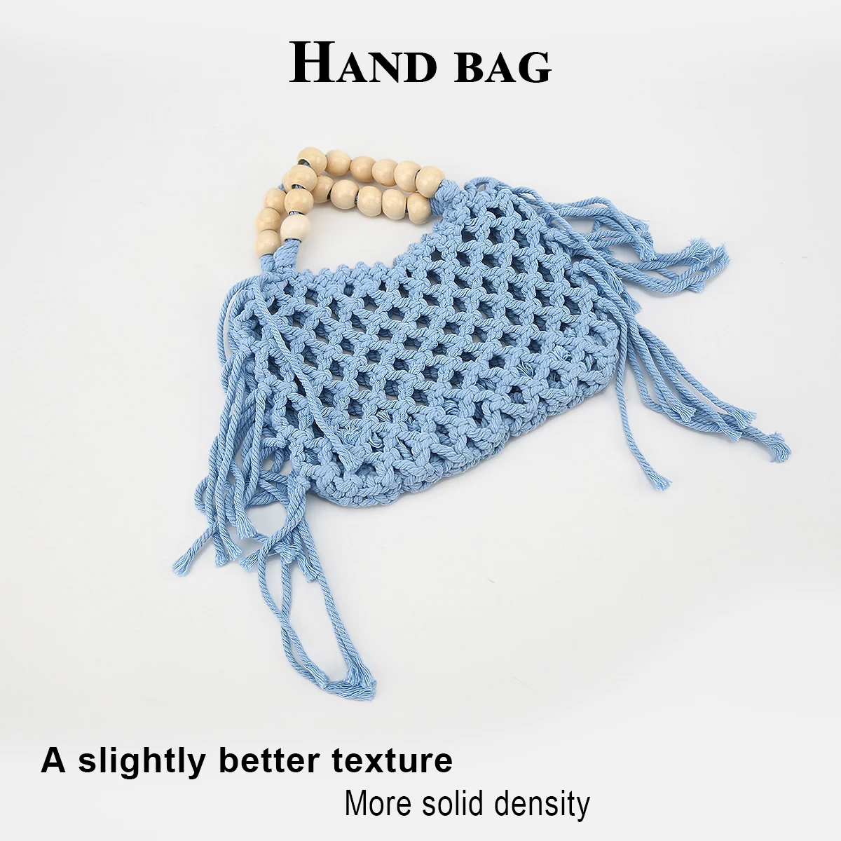 Women's Small Handbag, Summer Vacation Hollow-Out Style Cotton Woven Bag, High-End Fashion with Tassel Design, Handle Decorated with Round Balls, Open-Top Design Without Closure, Large Capacity, Can Hold Mobile Phones,