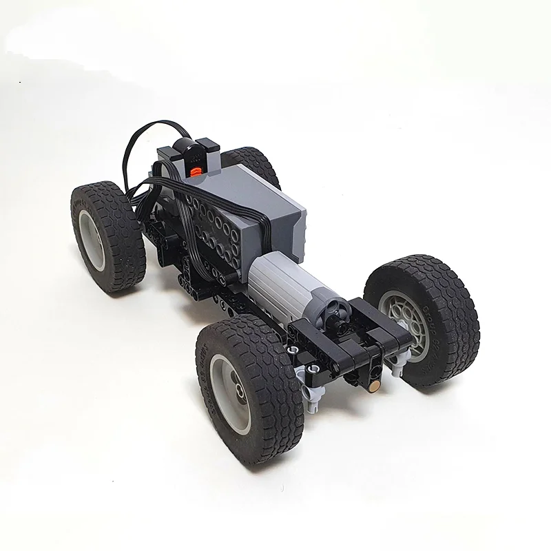 Technical RC Car Chassis Set with Rear Differential System Drived by Power Functions Motors MOC Building Blocks Set Bricks Toys