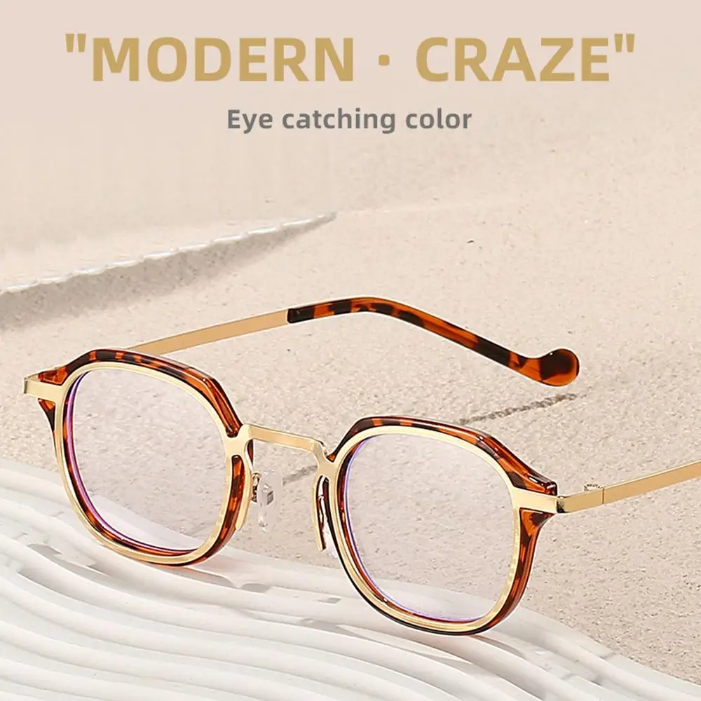 Blue Light Blocking Reading Glasses Irregular Frame Square Presbyopia Glasses Japanese Style Seniors Eyewear for Women & Men