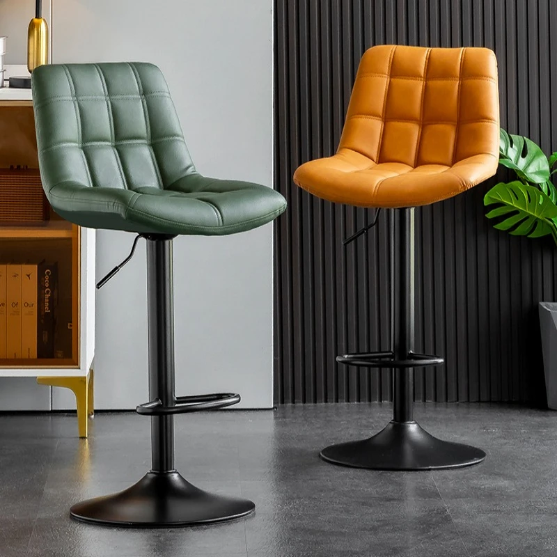 

Light luxury bar chair Modern and minimalist Nordic household high legged stool Elevating front desk cashier backrest bar chair