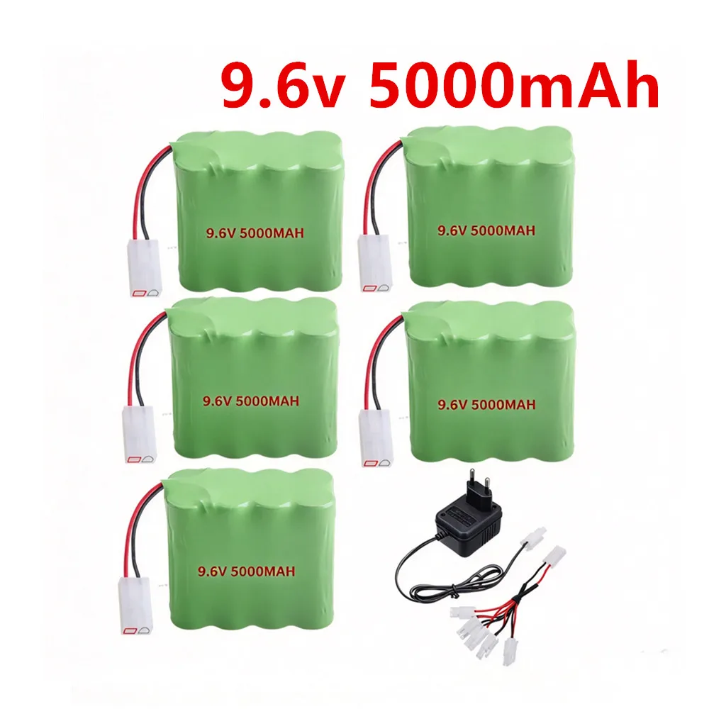5000mAh Ni-MH 9.6V Rechargeable Battery Pack For Rc toy Car Tank Train Robot Boat AA Nimh 9.6 v 3000mah Battery