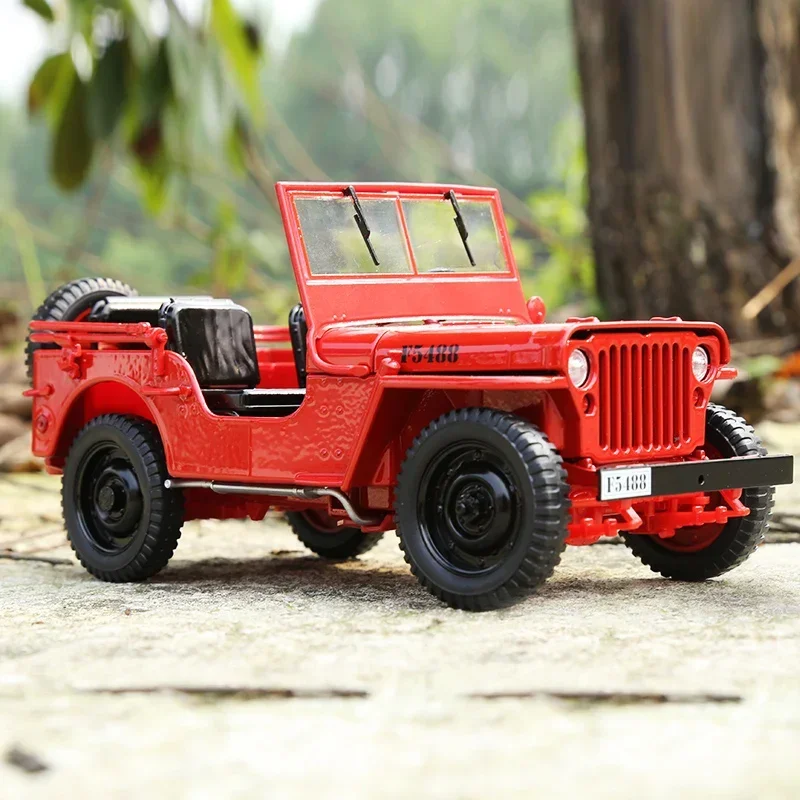 

welly 1:18 Willys Jeep alloy car model simulation car decoration collection gift toy Die casting model boy toy