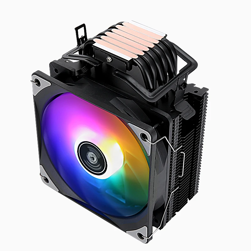Black&White Two Option Single Tower CPU Cooler 4/6 Heat Pipe RGB Fan 120mm Processor Radiator LGA2011 115X 1200 1700 AM4 AM5 X99