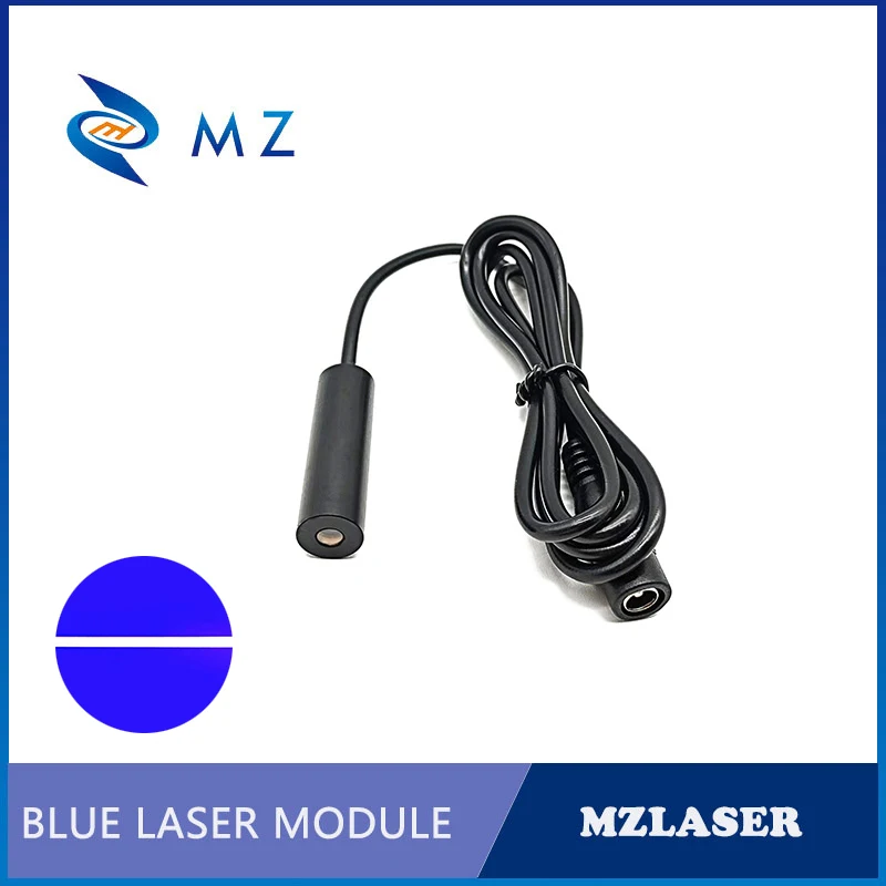 Compact D12mm 450nm 50mw Blue Line Laser Diode Module 3V Industrial Grade for Positioning with Adapter High Quality