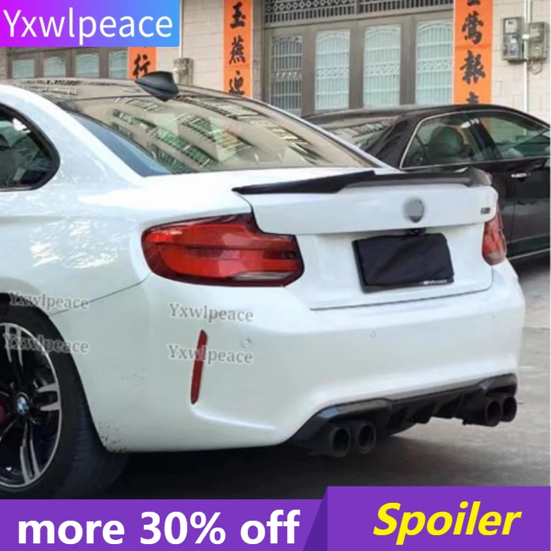 

For BMW F22 M235i F87 M2 2014 15 16 2017 2018 2019 ABS Material Unpainted Color Rear Trunk Lip Spoiler Car Rear Wing Decoration