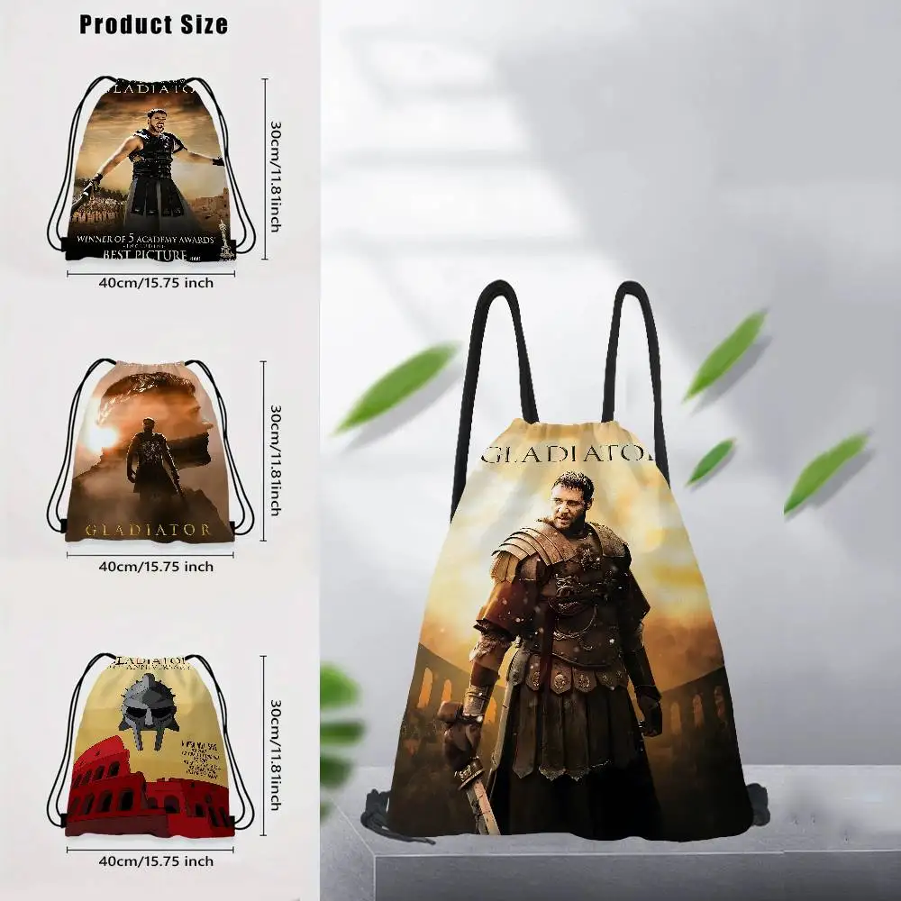 1 قطعة الفيلم الكلاسيكي G-Gladiator طباعة الرباط أكياس حقائب للهدايا الحفلات ، الرباط حقائب الظهر الرياضة الصالة الرياضية السفر الترفيه استخدام #2