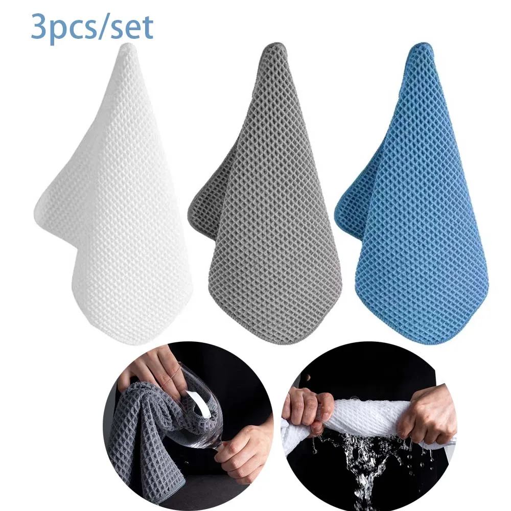 3pcs/set Super Absorbent Barista Bar Towel Coffee Machine Special Rag No Lint Square Towel Cleaning Cloth Coffee Machine Cleanin