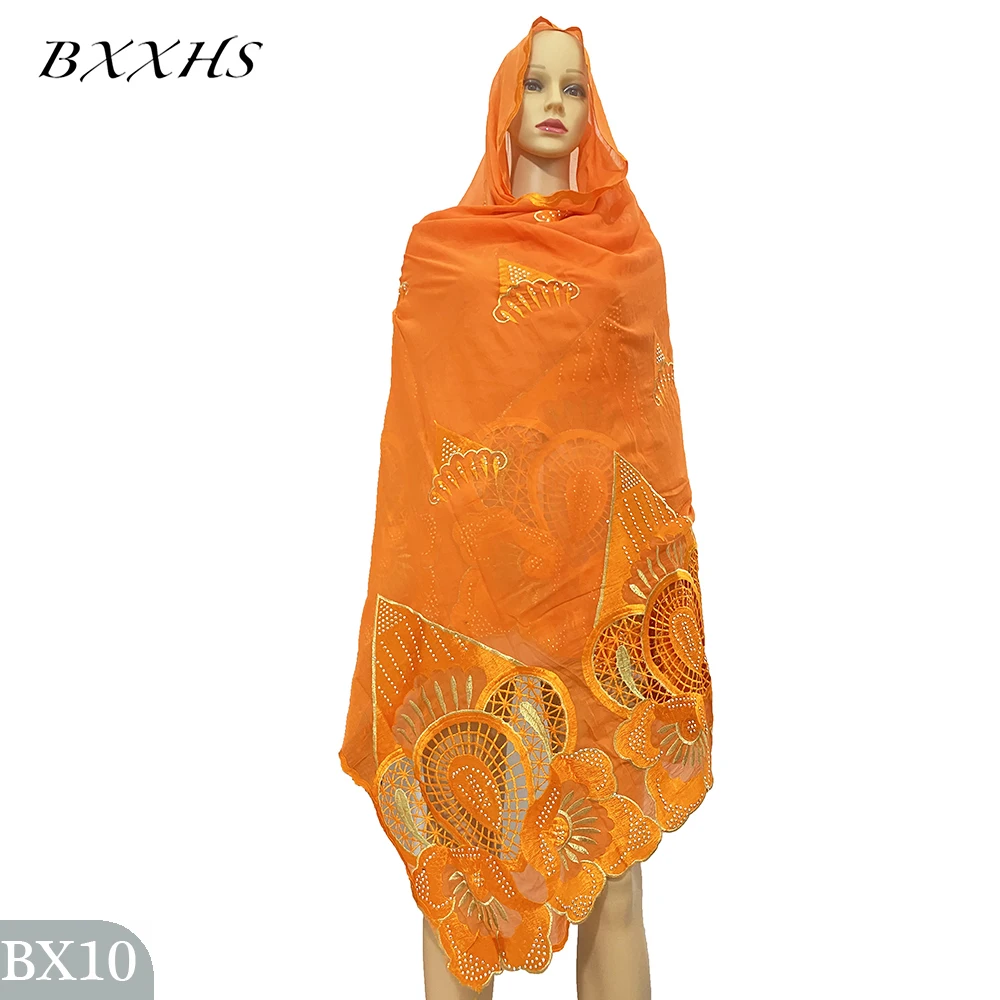 

2023 Muslim Ramadan Hijab Femme Musulman Foulard Hijabs For Woman African Islam Dubai Cotton Embroider Scarf Shawl