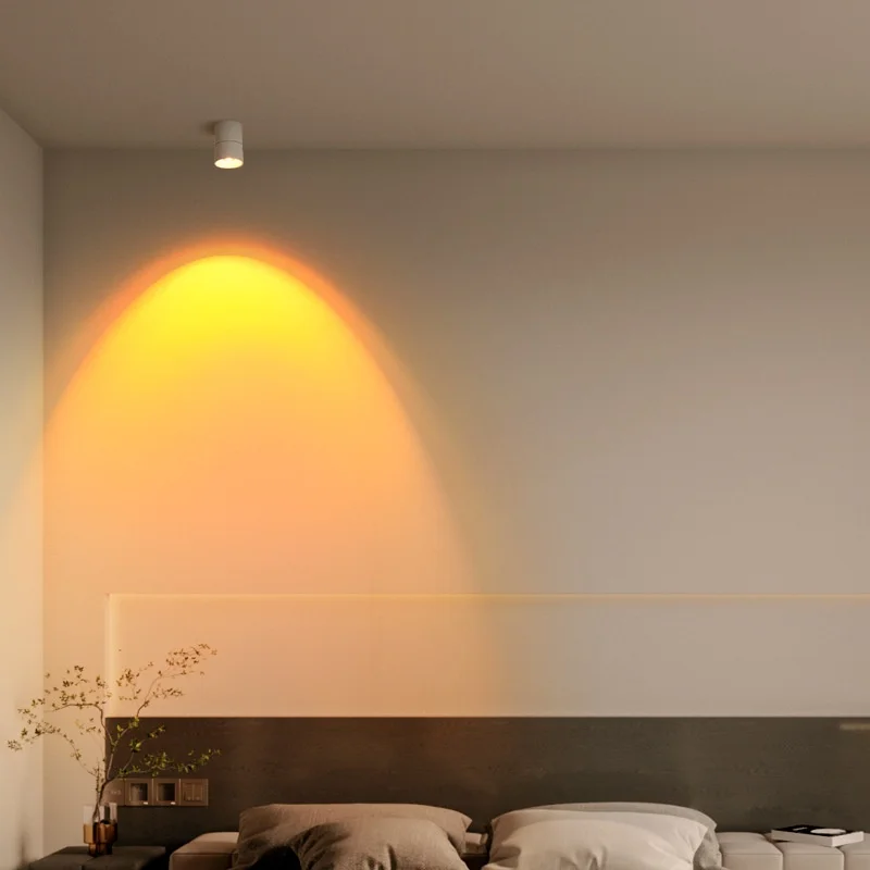 Sunset Spotlight Home Background Wall Light Entrance Adjustable Sunset Atmosphere Spot Lamp Ceiling Decoration