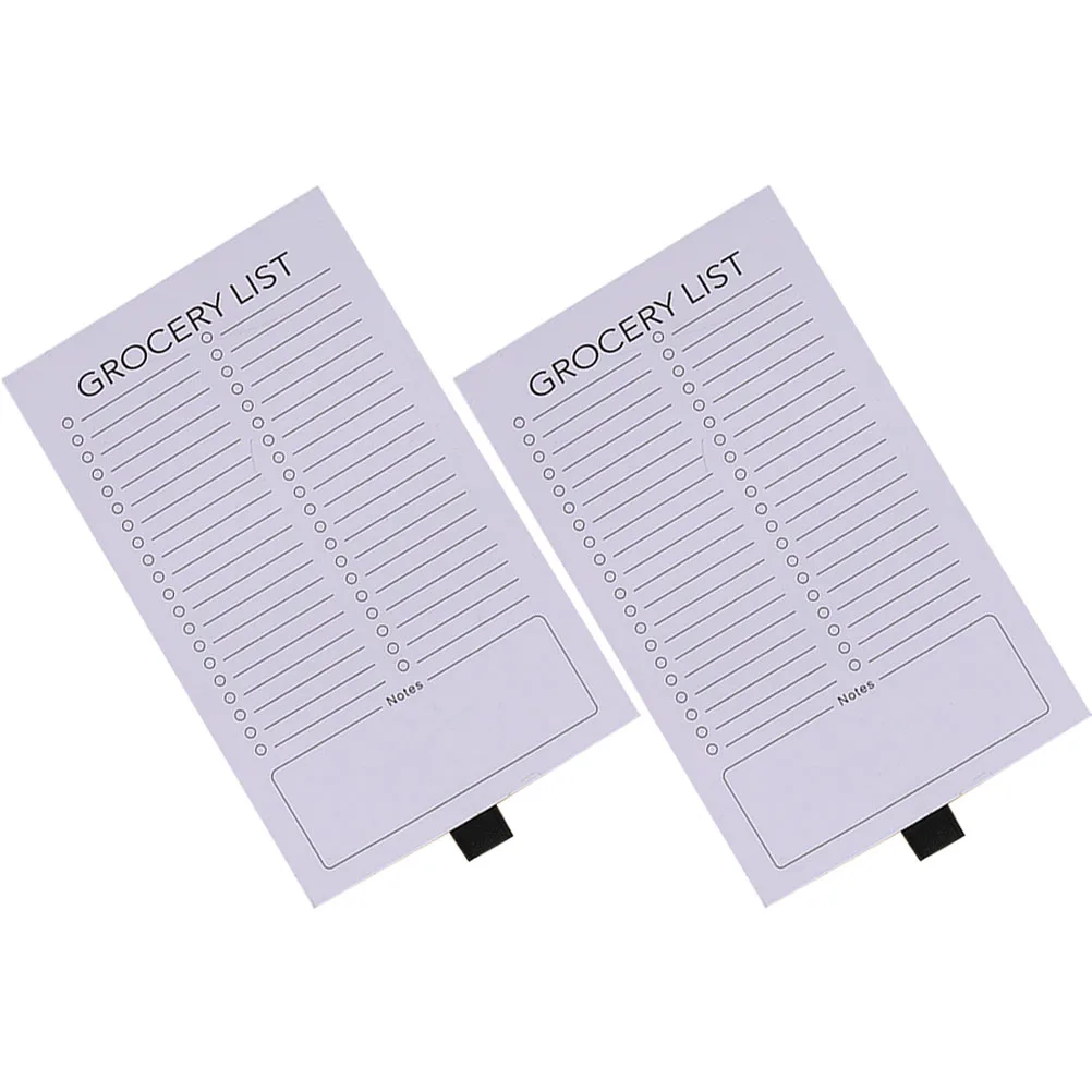

2 Pcs Magnetic Notepad for Fridge Smooth Paper Tear Off Shopping List Pad Grocery Planner Refrigerator Memo Notes