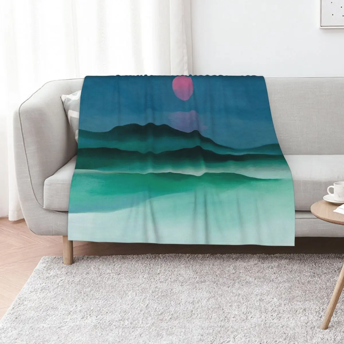 

Pink Moon over Water (1924) by Georgia O'Keeffe Pink Moon over Water Georgia okeefe paintings, Georgia o keeffe Throw Blanket