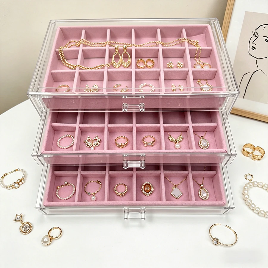 กล่องใส่เครื่องประดับกำมะหยี่ส - Body Jewelry Organizer บทวิจารณ์และราคา