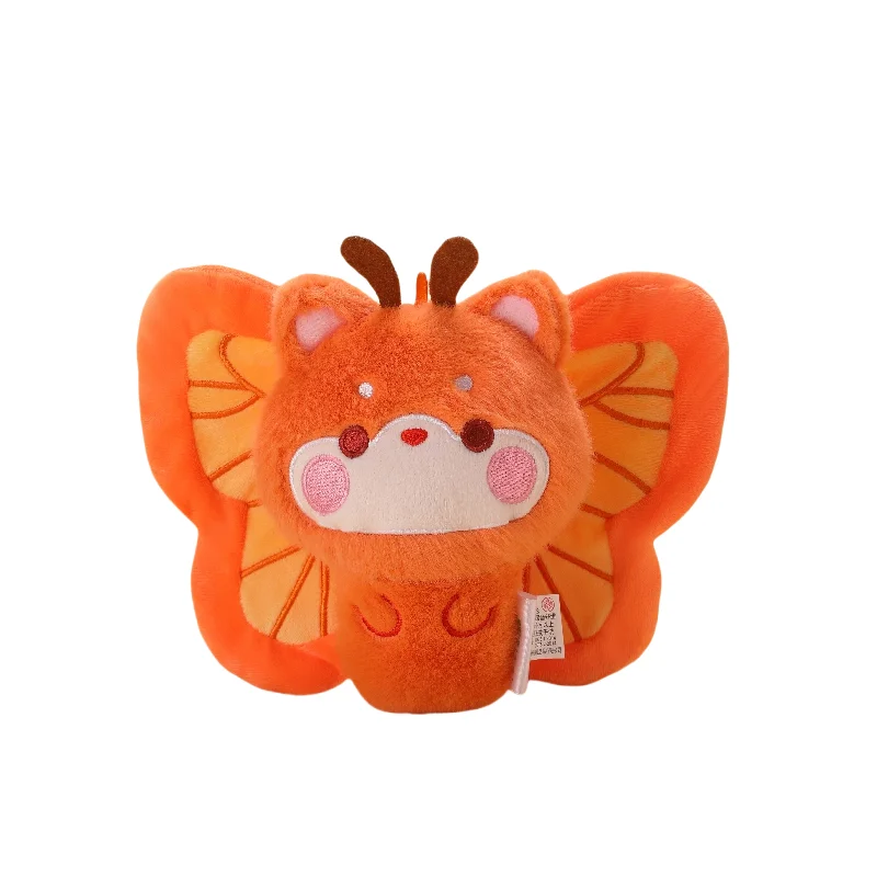 

Прекрасная сказка, маленькая лиса, бабочка, комбинация плюшевых игрушек, мягкая мультяшная кукла-животное, милые детские игрушки-компаньоны, рождественский подарок