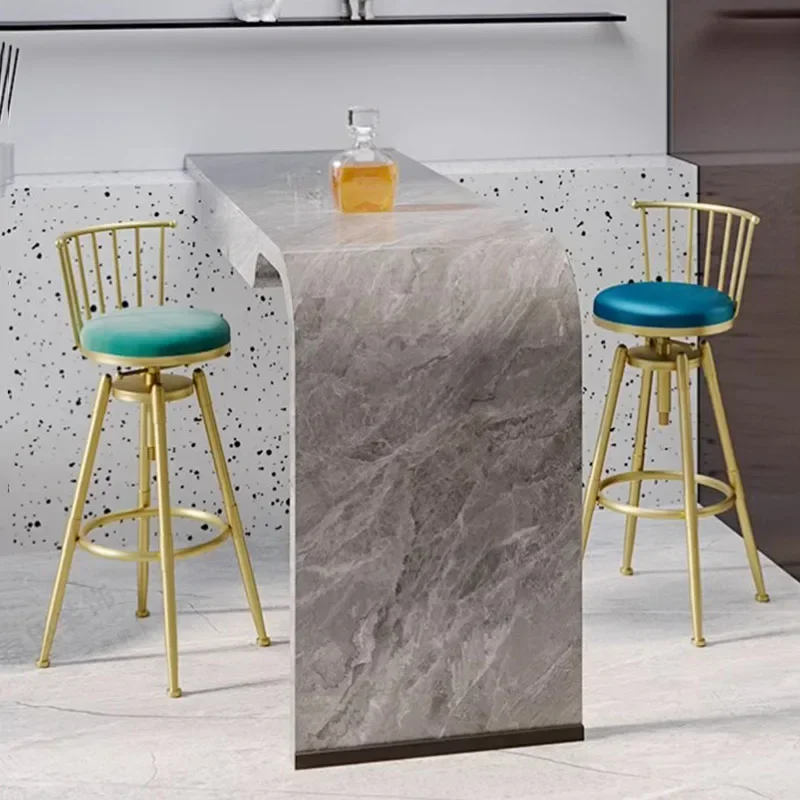 Asian Designer Bar Chairs Luxury Breakfast Waterproof Makeup Office High Reception Bar Chair Gaming Sgabello Bar Cafe Furniture