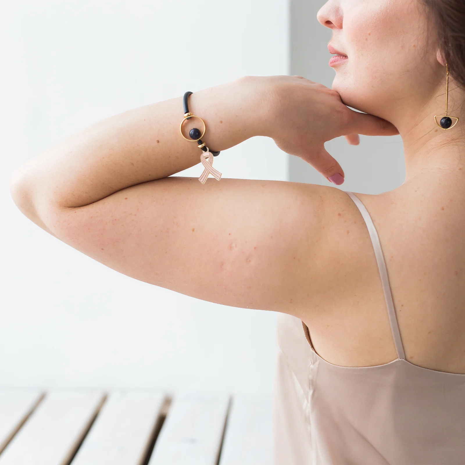 

26pcs Aids Awareness Charms Ribbon-Shaped Pendants Colored Metal Diy Jewelry Making Supplies Hanging Decor For Necklace Earring